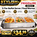 Frigidaire EBFM315 3-tier buffet server food warmer - Stylish Electronics