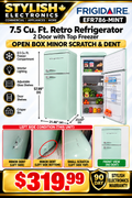 Frigidaire EFR786-MINT open box minor scratch and dent refrigerator ad