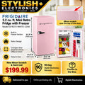 Frigidaire EFR372 pink 3.2 cu. ft. retro mini fridge scratch and dent ad