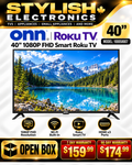 onn 40 inch 1080p FHD Smart Roku TV open box - Stylish Electronics