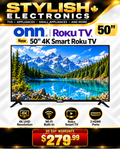 onn. 50-inch 4K Smart Roku TV - New - 90 day warranty - $279.99